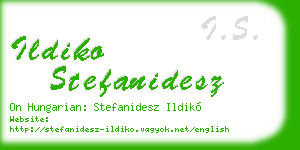 ildiko stefanidesz business card